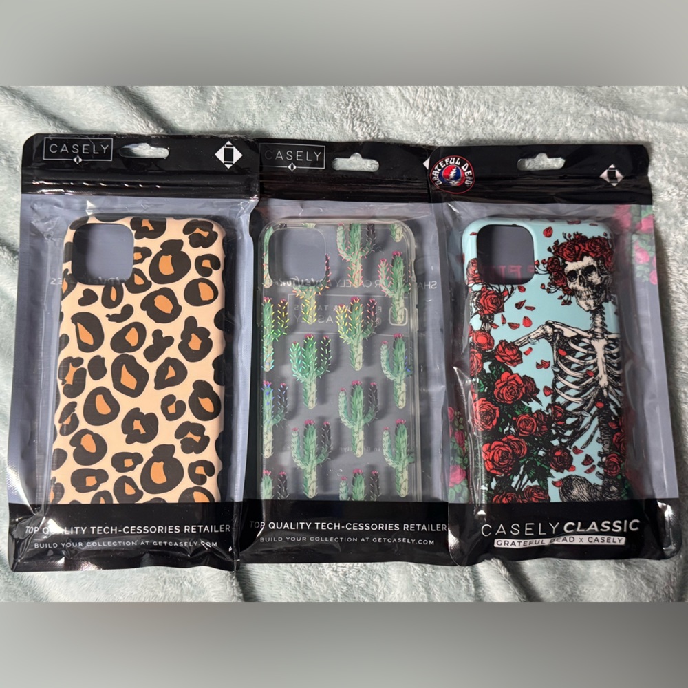 Grateful Dead Phone Cases Leopard Mint Green Red Black Bundle  I Phone 11 ProMax